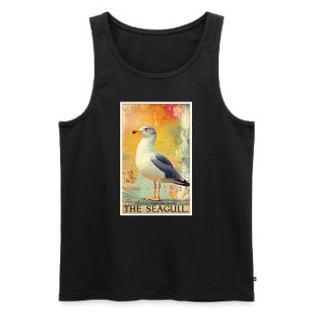 Seagulls Seagull - Men's Premium Organic Tank Top - black - Front - AI Model Male 178 light (178cm)