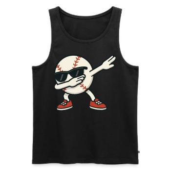 Lunettes de soleil de baseball Cartoon Dab Dance Dabbing - Débardeur bio Premium Homme - noir - Devant - AI Model Male 178 light (178cm)