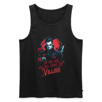 Romance sombre Booktok Nous voulons tous le méchant - Débardeur bio Premium Homme - noir - Devant - AI Model Male 178 light (178cm)