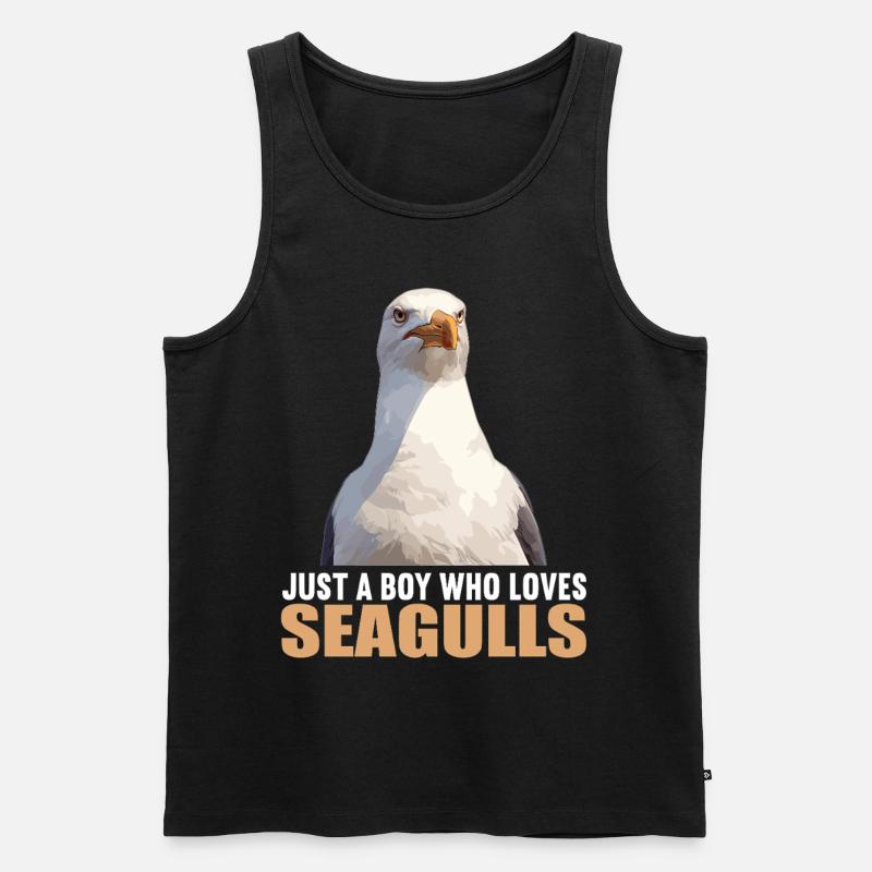 Möwen Möwe - Männer Premium Bio Tank Top - Schwarz