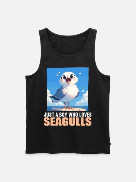 Möwen Möwe - Männer Premium Bio Tank Top - Schwarz