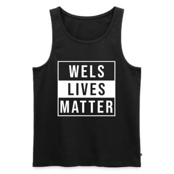 Wels Bayern Polizei Welse - Männer Premium Bio Tank Top - Schwarz - Vorne - Michal (187cm)