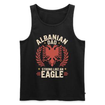 Albanischer Vater Vatertag Adler Kosovo - Männer Premium Bio Tank Top - Schwarz - Vorne - AI Model Male 178 light (178cm)