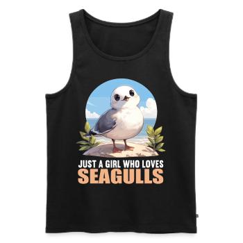 Seagulls Seagull - Men's Premium Organic Tank Top - black - Front - AI Model Male 178 light (178cm)