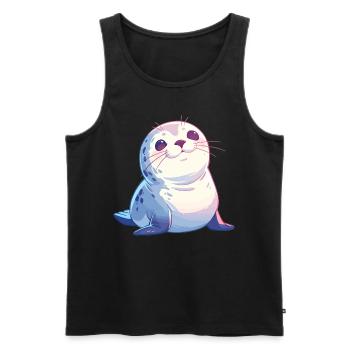 Seals, Seal - Men's Premium Organic Tank Top - black - Front - Michal (187cm)