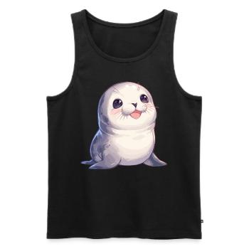 Seals, Seal - Men's Premium Organic Tank Top - black - Front - Michal (187cm)