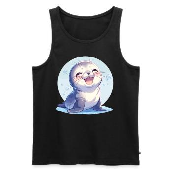 Seals, Seal - Men's Premium Organic Tank Top - black - Front - Michal (187cm)