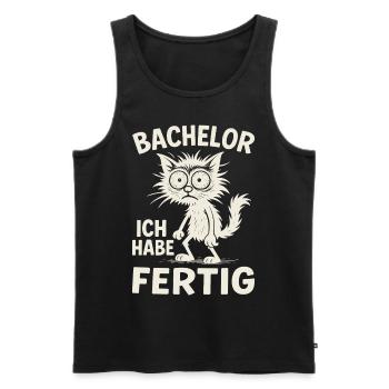 Bachelor Abschluss Absolvent BWL Student Studium - Männer Premium Bio Tank Top - Schwarz - Vorne - AI Model Male 178 light (178cm)
