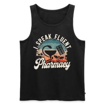 Pharmacy Tech Technician - Men's Premium Organic Tank Top - black - Front - Michal (187cm)