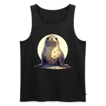 Seals, Seal - Men's Premium Organic Tank Top - black - Front - Michal (187cm)