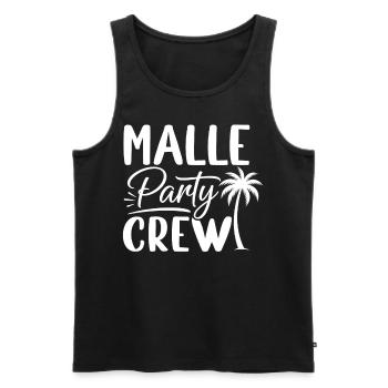 Malle Party Crew - Men's Premium Organic Tank Top - black - Front - AI Model Male 178 light (178cm)