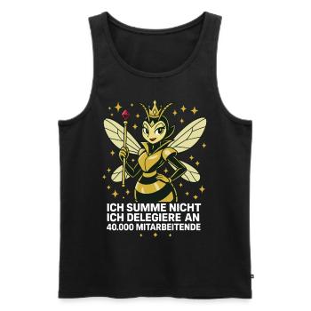abeilles apiculteur je ne bourdonne pas je délègue - Débardeur bio Premium Homme - noir - Devant - Michal (187cm)