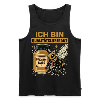 I Am Quality Supplier Bee Beekeeper Honey - Men's Premium Organic Tank Top - black - Front - Michal (187cm)