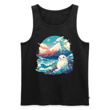 Seals, Seal - Men's Premium Organic Tank Top - black - Front - Michal (187cm)
