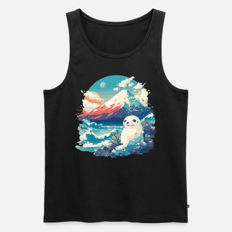 Robben Robbe - Männer Premium Bio Tank Top - Schwarz