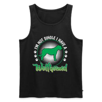 J’ai un Irish Wolfhound - Débardeur bio Premium Homme - noir - Devant - AI Model Male 178 light (178cm)