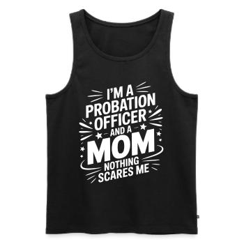 Bewährungshelferin Mama Spruch Mutter - Männer Premium Bio Tank Top - Schwarz - Vorne - Michal (187cm)