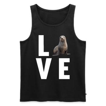 Seals, Seal - Men's Premium Organic Tank Top - black - Front - Michal (187cm)