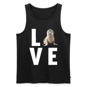 Seals, Seal - Men's Premium Organic Tank Top - black - Front - Michal (187cm)