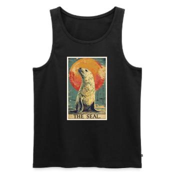 Seals, Seal - Men's Premium Organic Tank Top - black - Front - Michal (187cm)