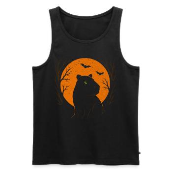 Halloween, Capybara, Moon, Halloween Party - Men's Premium Organic Tank Top - black - Front - AI Model Male 178 light (178cm)