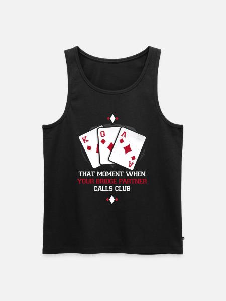 Bridge Players Bridge Partner Calls Club - Men's Premium Organic Tank Top - black