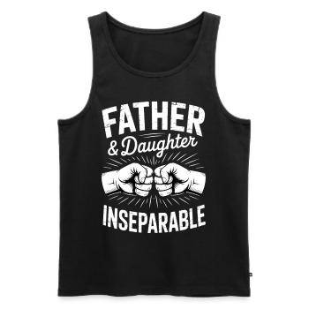 Father Daughter Inseparable Dad Daughter - Men's Premium Organic Tank Top - black - Front - Michal (187cm)