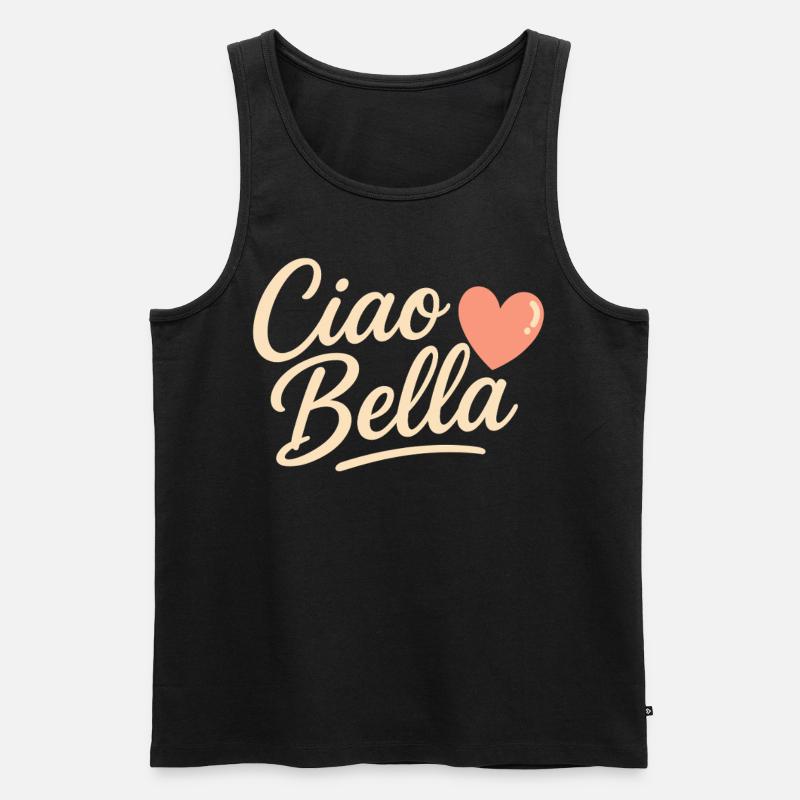 Ciao Bella - Männer Premium Bio Tank Top - Schwarz