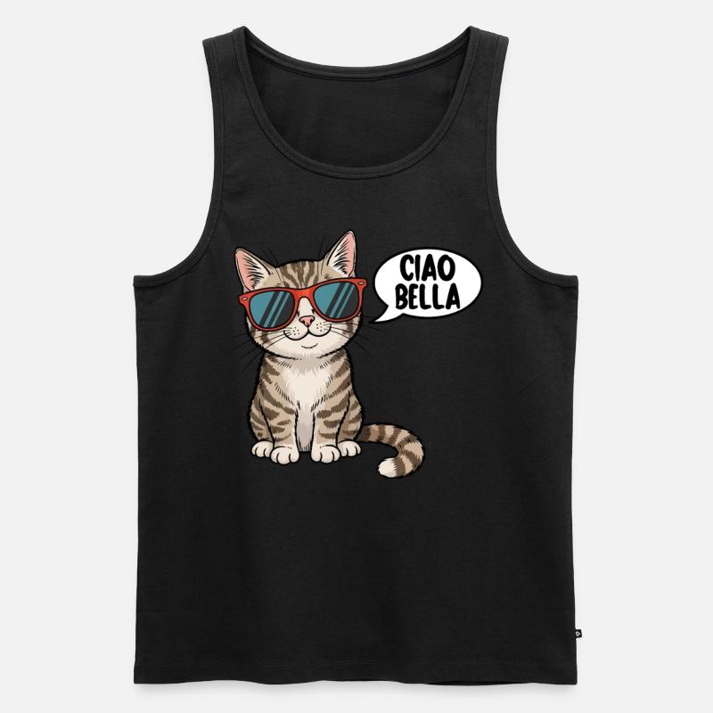 Ciao Bella - Männer Premium Bio Tank Top - Schwarz
