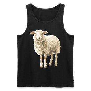 Sheep Sheep - Men's Premium Organic Tank Top - black - Front - AI Model Male 178 light (178cm)
