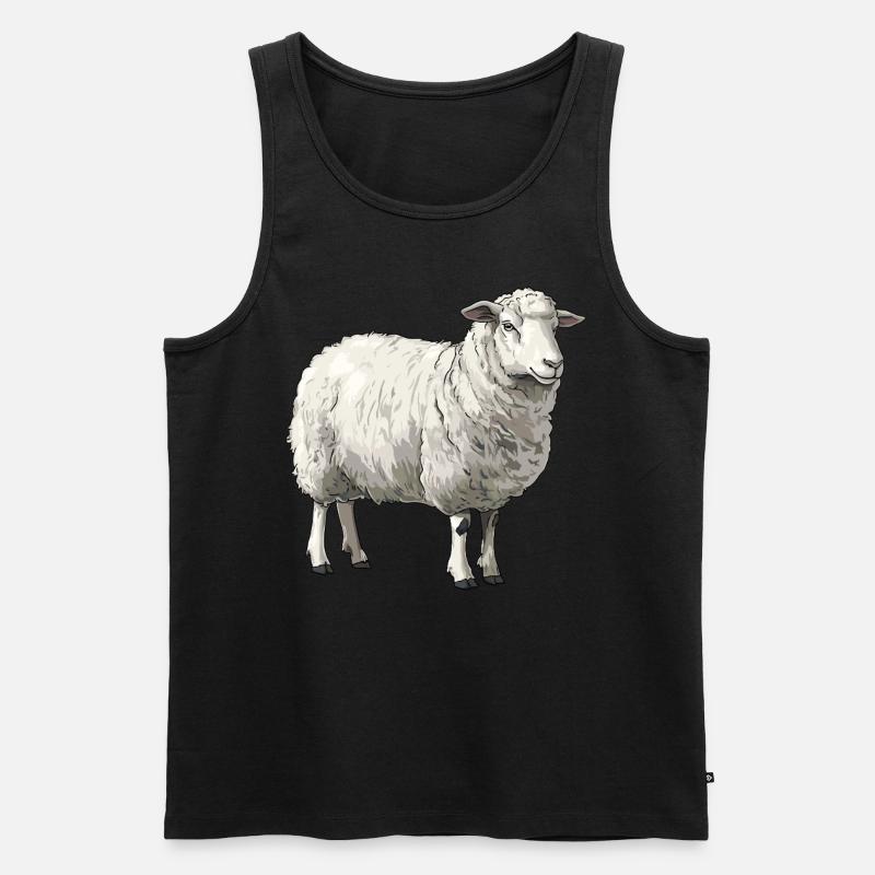 Schafe Schaf - Männer Premium Bio Tank Top - Schwarz