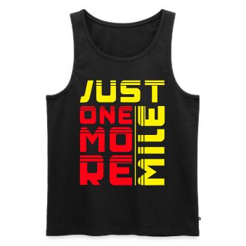 Courir juste un kilomètre de plus Marathon Runner Cadeau - Débardeur bio Premium Homme - noir - Devant - Michal (187cm)