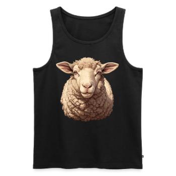 Sheep Sheep - Men's Premium Organic Tank Top - black - Front - AI Model Male 178 light (178cm)