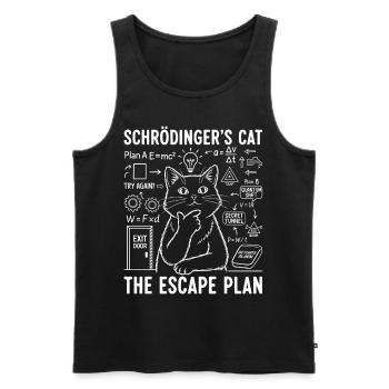 Schrödinger's Cat Escape Plan - Men's Premium Organic Tank Top - black - Front - AI Model Male 178 light (178cm)