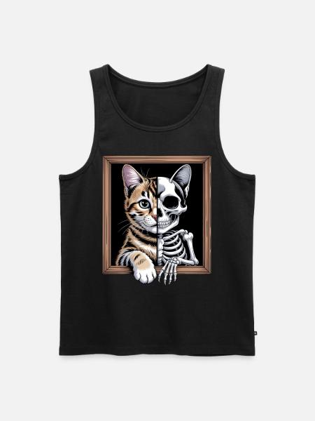 Schrödinger's cat dead alive - Men's Premium Organic Tank Top - black