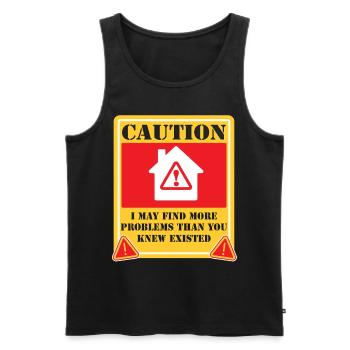 Building Surveyor Building Inspector - Men's Premium Organic Tank Top - black - Front - AI Model Male 178 light (178cm)