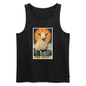 Sheep Sheep - Men's Premium Organic Tank Top - black - Front - AI Model Male 178 light (178cm)