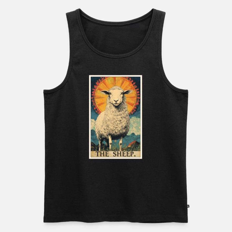 Schafe Schaf - Männer Premium Bio Tank Top - Schwarz