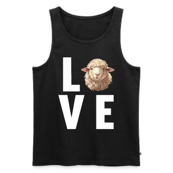 Sheep Sheep - Men's Premium Organic Tank Top - black - Front - AI Model Male 178 light (178cm)