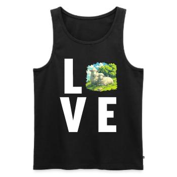 Sheep Sheep - Men's Premium Organic Tank Top - black - Front - AI Model Male 178 light (178cm)