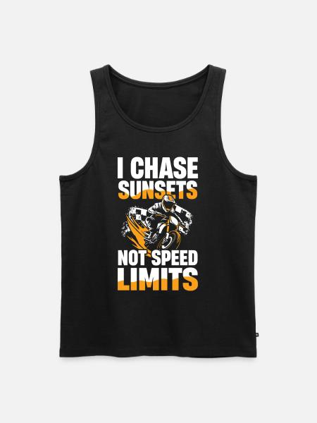 I don't chase sunsets - Men's Premium Organic Tank Top - black