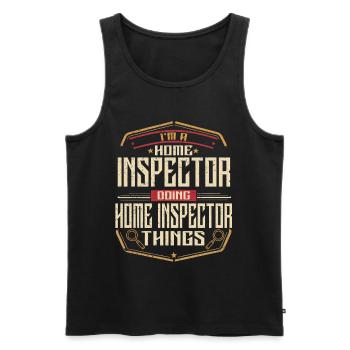 Building Surveyor Building Inspector - Men's Premium Organic Tank Top - black - Front - AI Model Male 178 light (178cm)