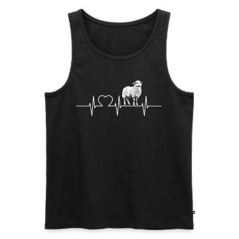Sheep Sheep - Men's Premium Organic Tank Top - black - Front - AI Model Male 178 light (178cm)