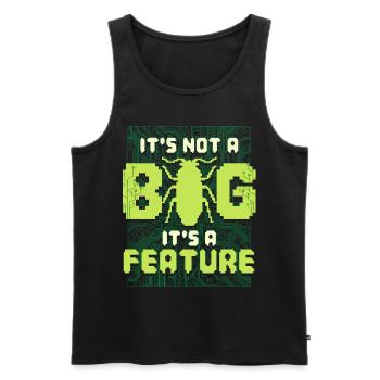 Ce n’est pas un bug, c’est un programmeur de fonctionnalités - Débardeur bio Premium Homme - noir - Devant - Michal (187cm)