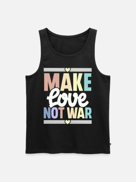 Make Love Not War - Men's Premium Organic Tank Top - black