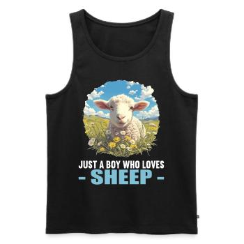 Sheep Sheep - Men's Premium Organic Tank Top - black - Front - AI Model Male 178 light (178cm)