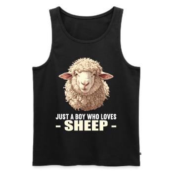 Sheep Sheep - Men's Premium Organic Tank Top - black - Front - AI Model Male 178 light (178cm)