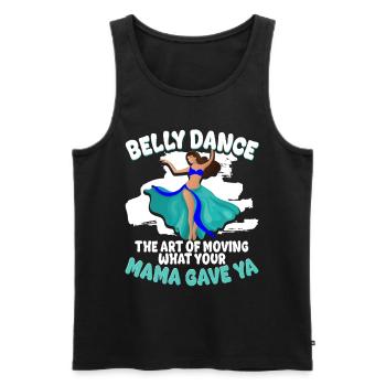 Belly Dance Belly Dancer - Men's Premium Organic Tank Top - black - Front - AI Model Male 178 light (178cm)