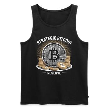 Conception de Bitcoin pour les fans de BTC - Débardeur bio Premium Homme - noir - Devant - Michal (187cm)