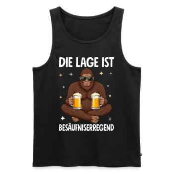 The situation is drunkenness - Men's Premium Organic Tank Top - black - Front - Michal (187cm)